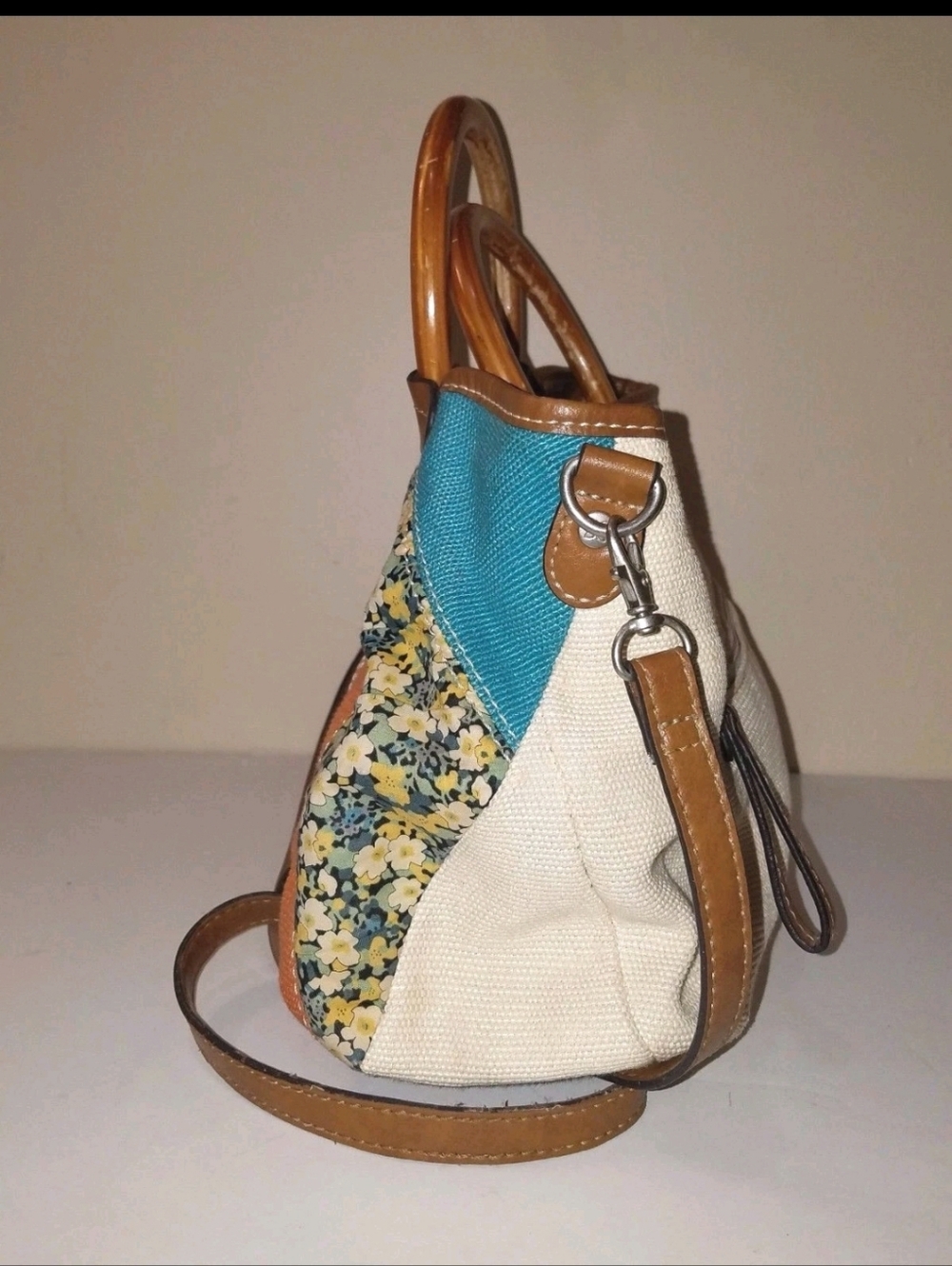 Relic Women's Patchwork Floral Bamboo-Handle Tote in Multi - Picture 4 of 14